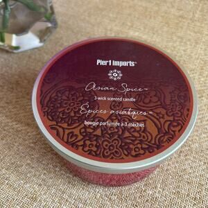 Pier 1 Imports Autumn Spice 3 Wick Jar Candle Large 14 oz Discontinued